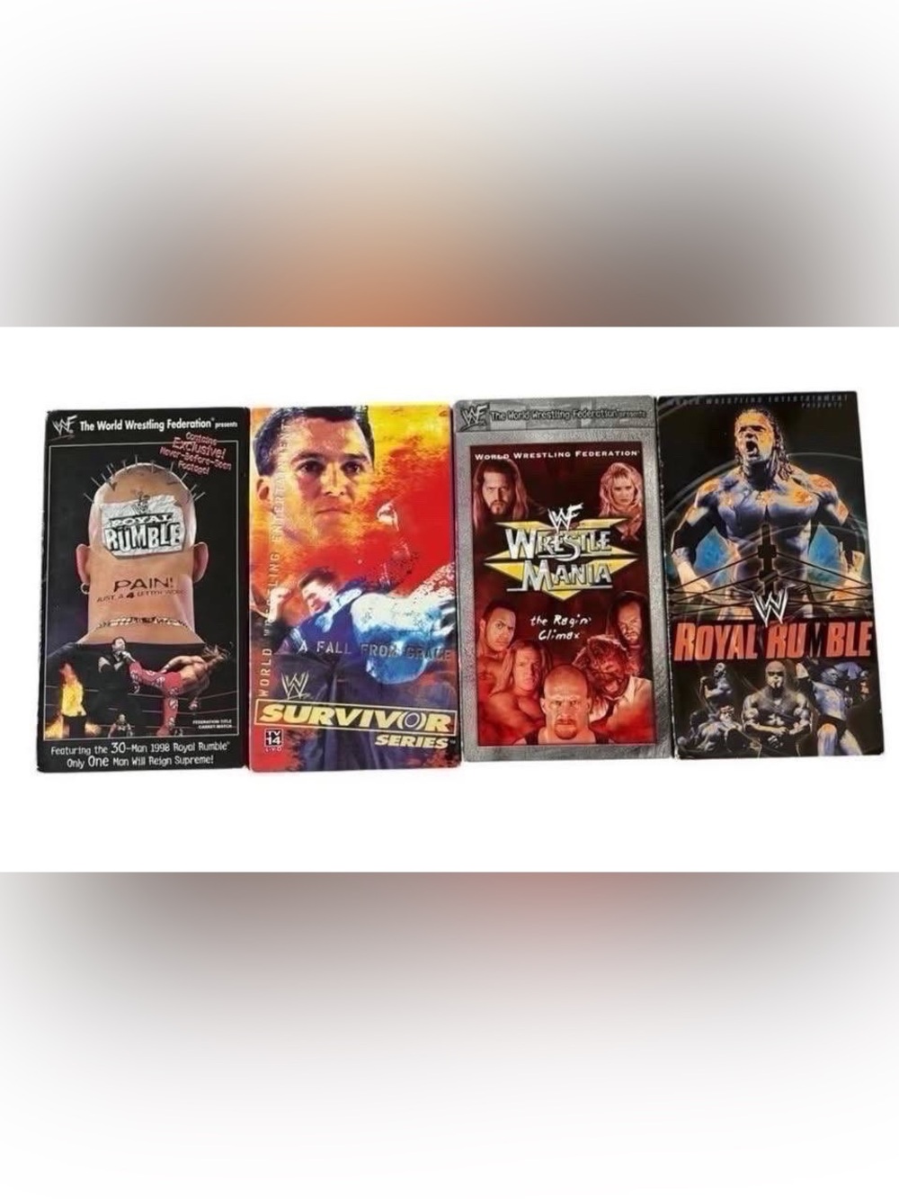 WrestleMania & Survivor Series VHS Set - Red, Black